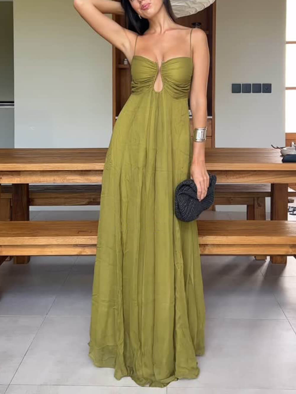 Alessandra™ | Abito Maxi Elegante con Spalline Sottili