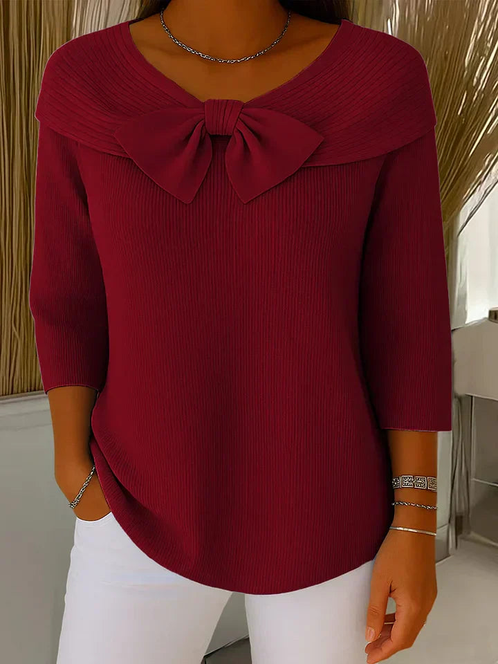 Noemi™ | Maglione Morbido ed Elegante con Fiocco