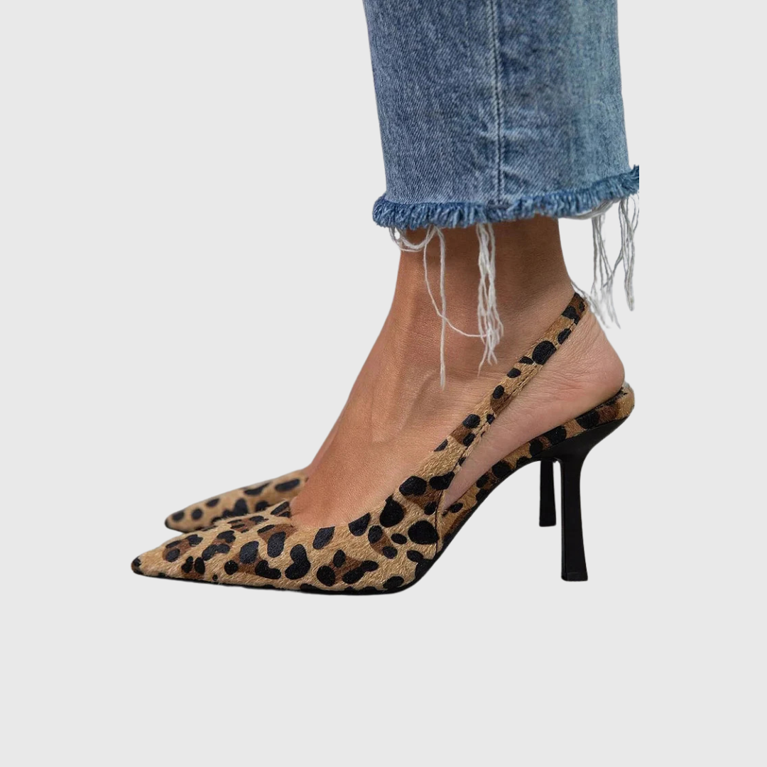 LORENA™ | TACCHI IN CAMOSCIO LEOPARDATO