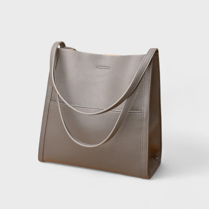 Stefania™| Borsa a tracolla in vera pelle tinta unita