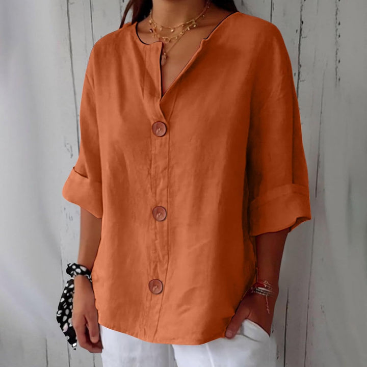 Lyra™ | Camicia Leggera in Lino con Chiusura a Bottoni