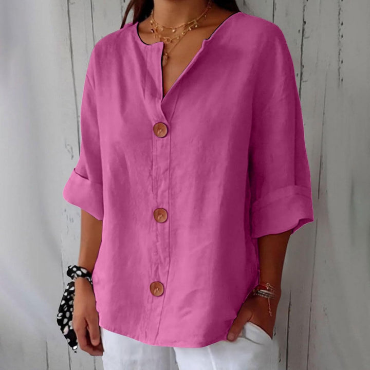 Lyra™ | Camicia Leggera in Lino con Chiusura a Bottoni