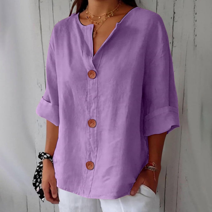 Lyra™ | Camicia Leggera in Lino con Chiusura a Bottoni
