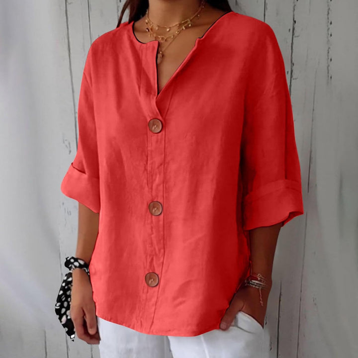 Lyra™ | Camicia Leggera in Lino con Chiusura a Bottoni