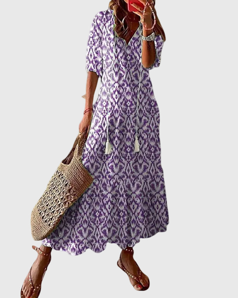Amalia | Vestito Maxi Estivo Boho Vintage