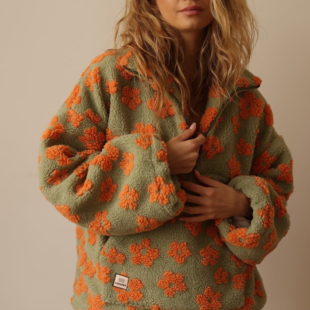 Alma™ | Felpa in pile con cappuccio e maniche lunghe