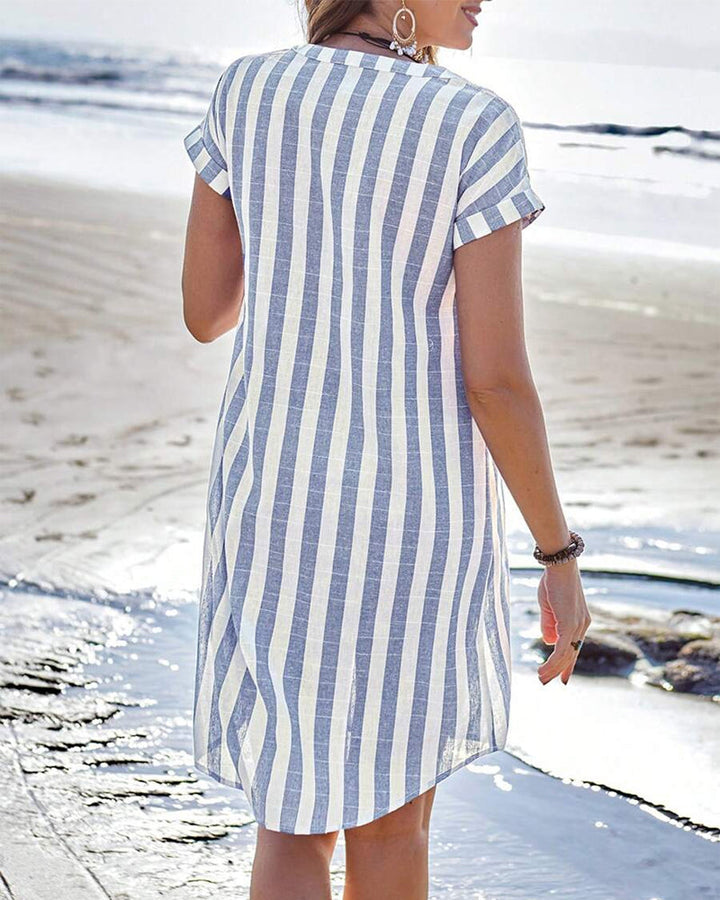 Maria™ | Leggera camicia-abito estiva a righe