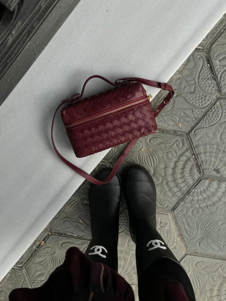 Alessandra™ | Borsa Woven Strutturata Lucida