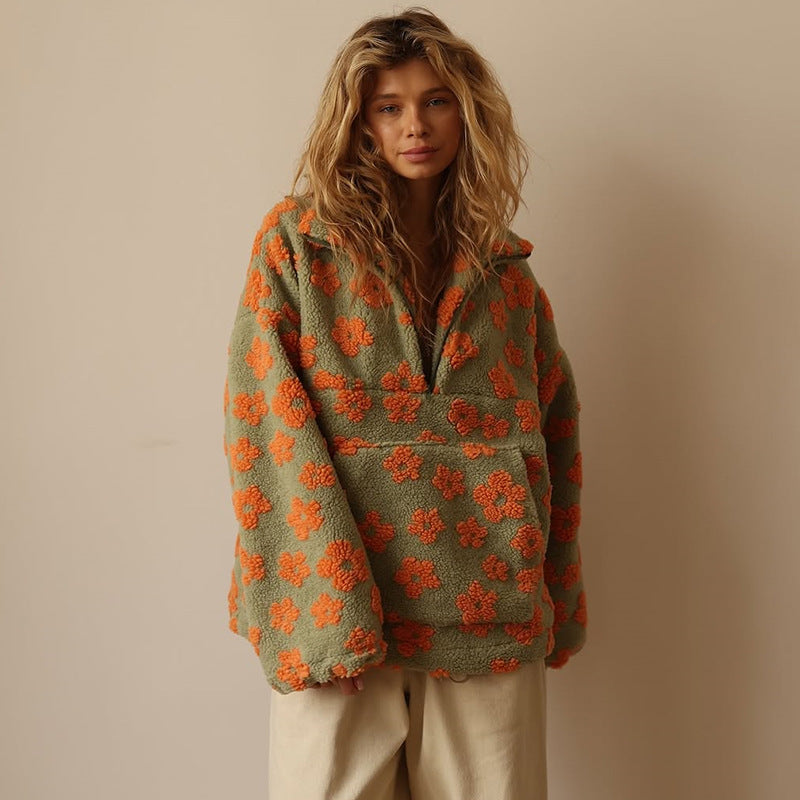 Alma™ | Felpa in pile con cappuccio e maniche lunghe