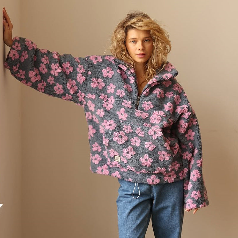 Alma™ | Felpa in pile con cappuccio e maniche lunghe