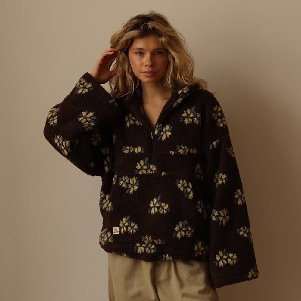 Alma™ | Felpa in pile con cappuccio e maniche lunghe