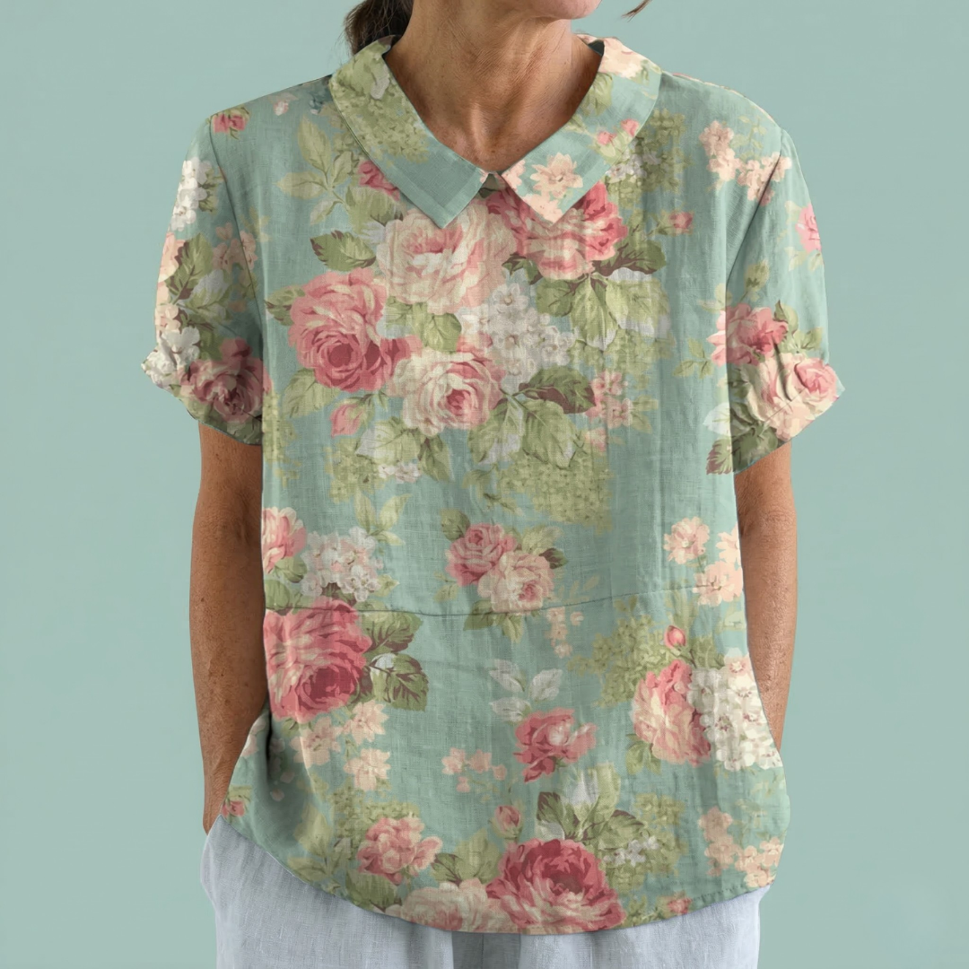 Maria™ | CAMICIA FLOREALE RETRÒ PER DONNA
