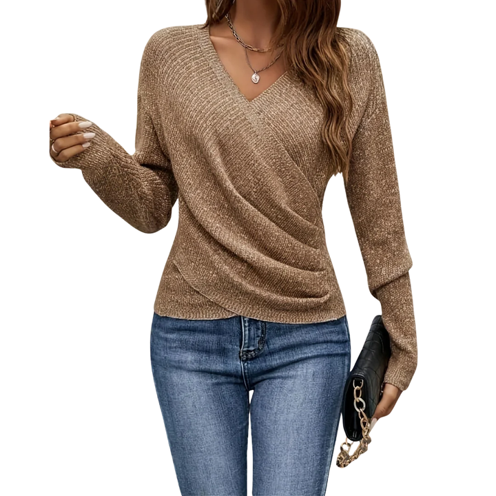 Clarissa™ | Top elegante avvolgente con scollo a V