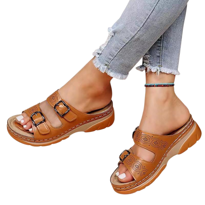Alessia™ | Sandali Ortopedici in Pelle