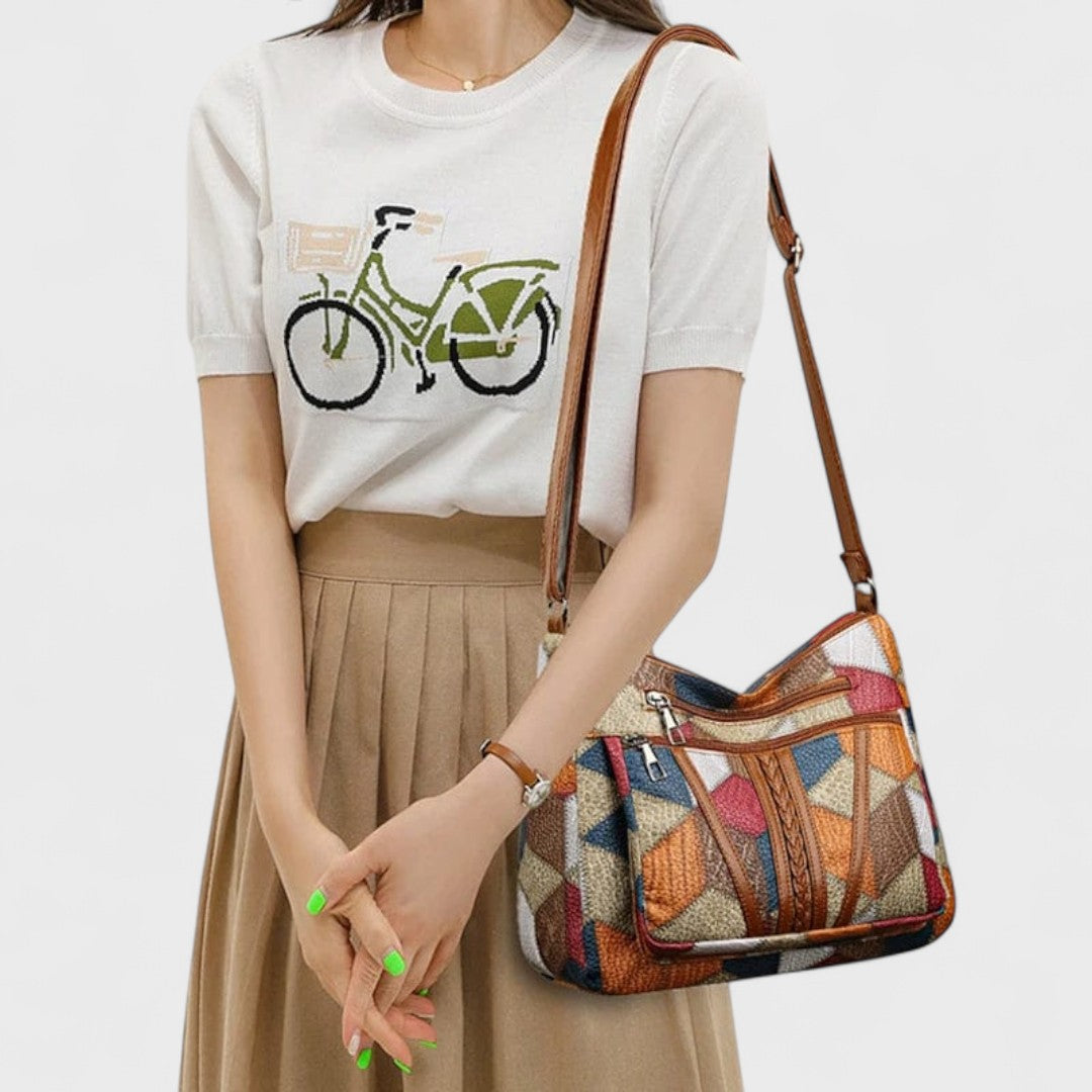 Francesca™| Borsa in pelle a mosaico