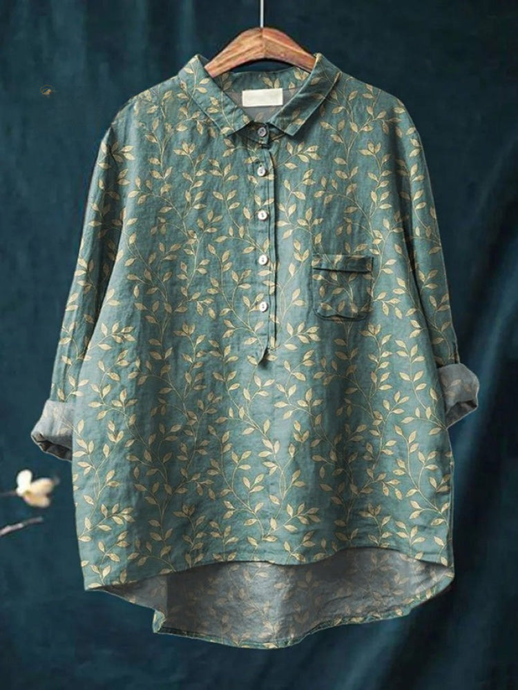 Tiziana™ – Camicia in lino fantasia