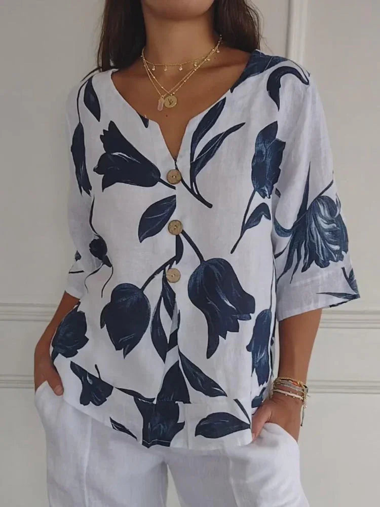 Fiorita™ | Blusa Floreale Elegante e Leggera