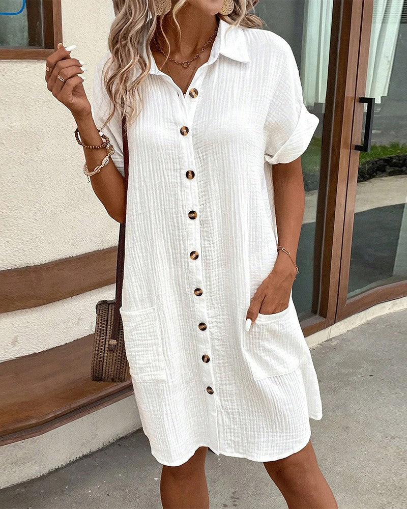 Marrit™ | Abito camicia leggero con bottoni