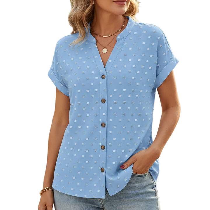 Marta™ – Blusa con bottoni e motivo in rilievo