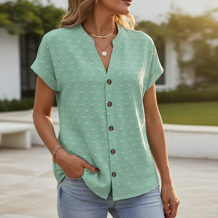 Marta™ – Blusa con bottoni e motivo in rilievo