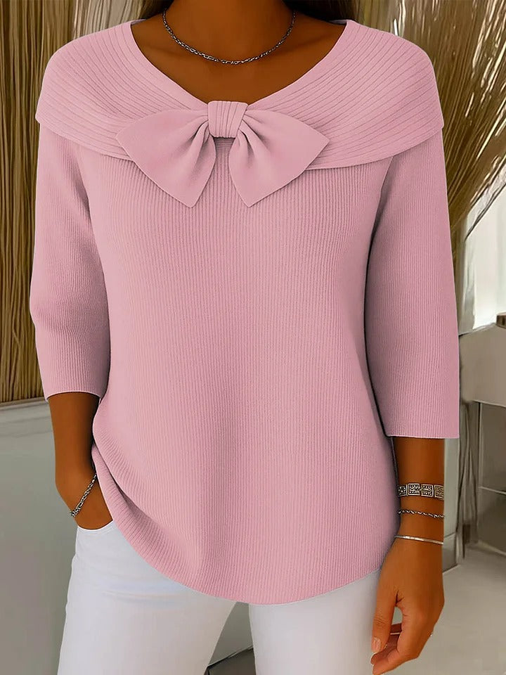 Noemi™ | Maglione Morbido ed Elegante con Fiocco