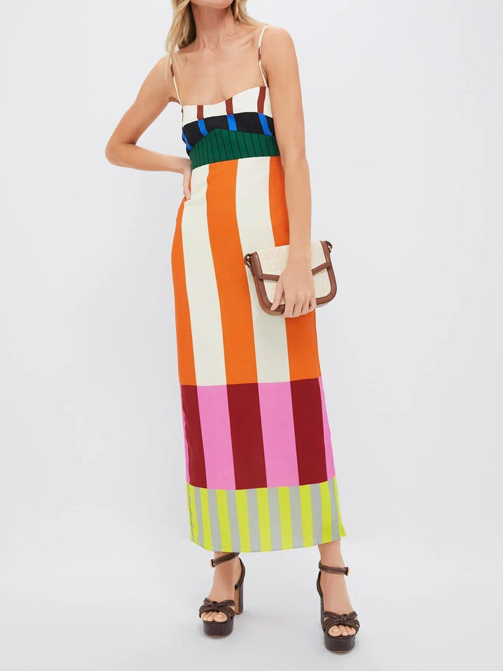 Pamela™ | Abito a righe colorate